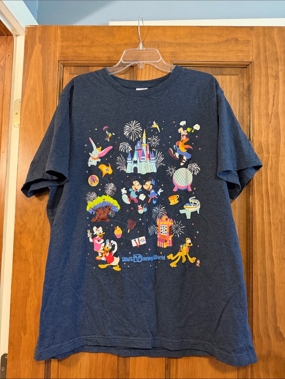 Walt Disney World Graphic Short Sleeve Tee with Multi-Color Park Icons